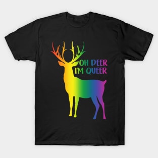 Oh Deer I'm Queer LGBT Rainbow Gay Pride T-Shirt